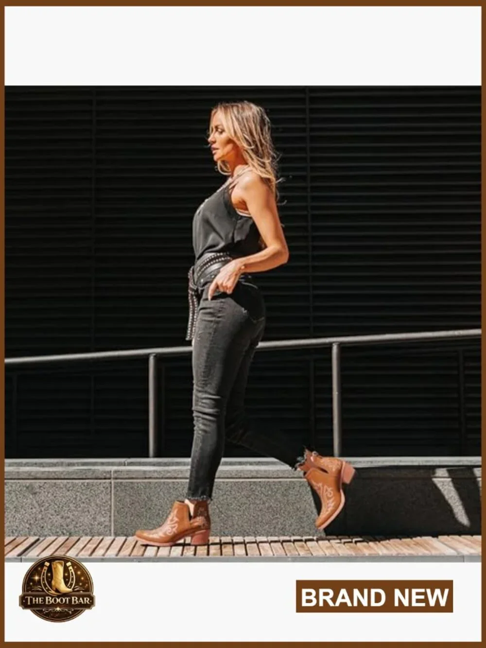 Women's Chunky Heel Ankle Boots Western Style Square Toe Slip On